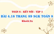 Bài 4.18 trang 89 SGK Toán 8 tập 1 Kết nối tri thức
